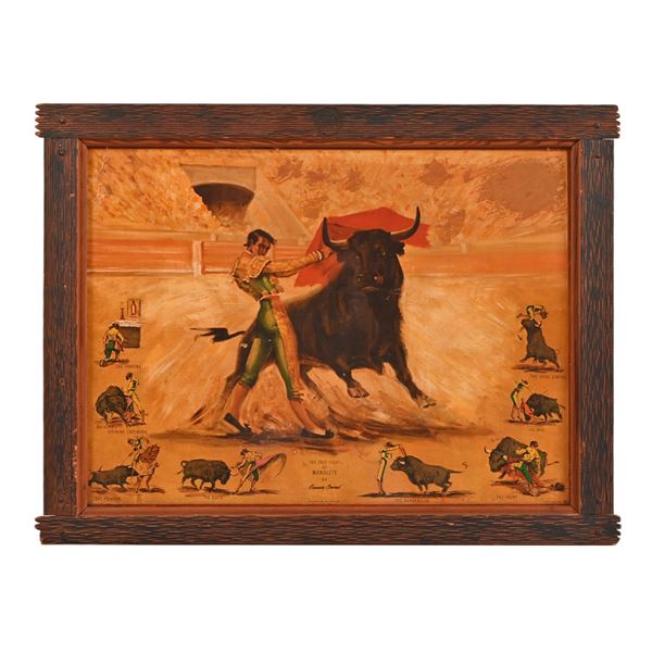 Pearl Beer "Last Fight of Manolete" Matador Sign