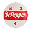 Image 1 : Dr. Pepper Tin Advertising Button Sign c.1953