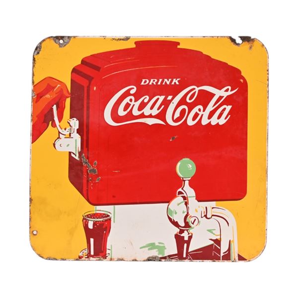 Coca-Cola Soda Fountain Double Sided Porcelain