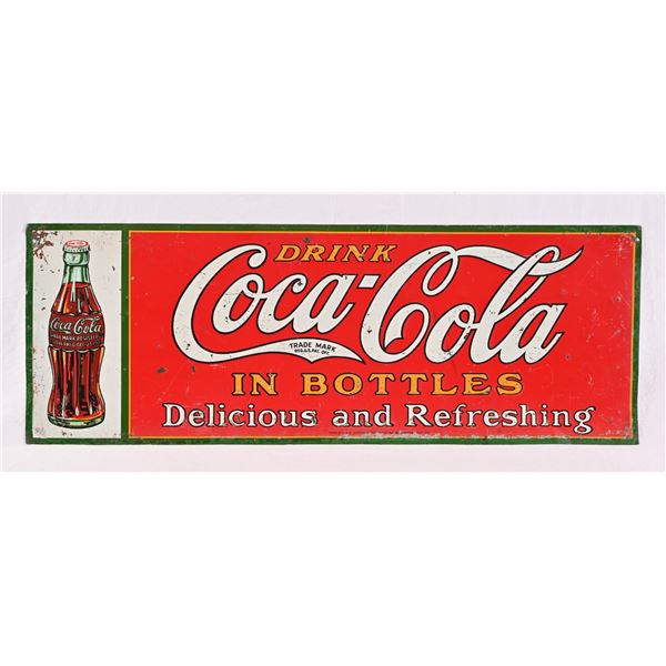 Coca-Cola In Bottles Tin Advertising Sign c.1931