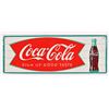 Image 1 : Coca-Cola Fish Tail Bottle Tin Sign