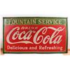Image 2 : Coca Cola Fountain Service Large Porcelain Sign