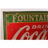Image 5 : Coca Cola Fountain Service Large Porcelain Sign