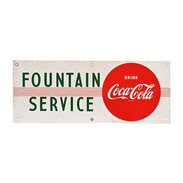 Coca-Cola Fountain Service Porcelain Sign