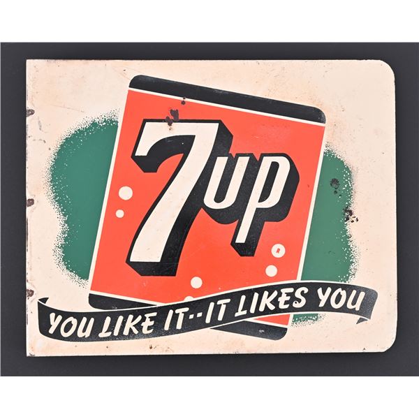 7-Up Metal Flange Advertising Sign