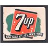 Image 1 : 7-Up Metal Flange Advertising Sign