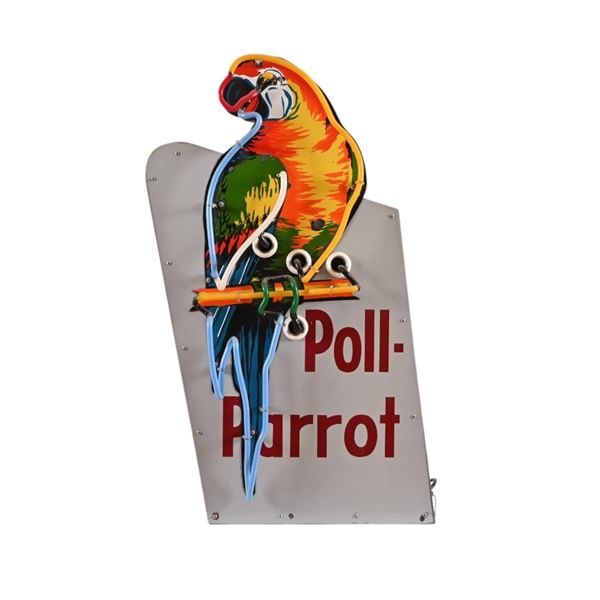 Poll-Parrot Advertising Neon Over Porcelain