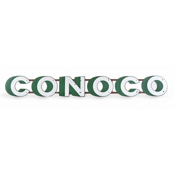 Conoco Porcelain Fuel Truck Sign