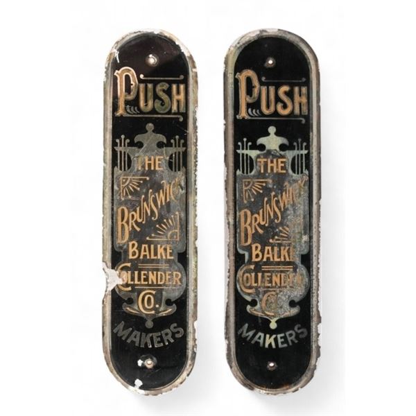 Brunswick Balke Collendar Co. Door Push (Pair)