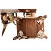 Image 5 : Antique Horn & Cowhide Chair With Foot Rest