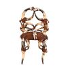 Image 7 : Antique Horn & Cowhide Chair With Foot Rest