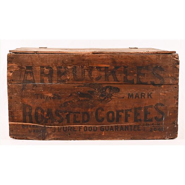 Arbuckles Ariosa Coffee Wooden Crate w/ Lid