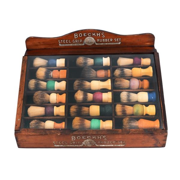 Boeckh's Barbershop Brush Counter Display Case