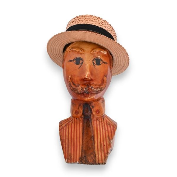 1920's Barbershop Mannequin Head and Hat Display