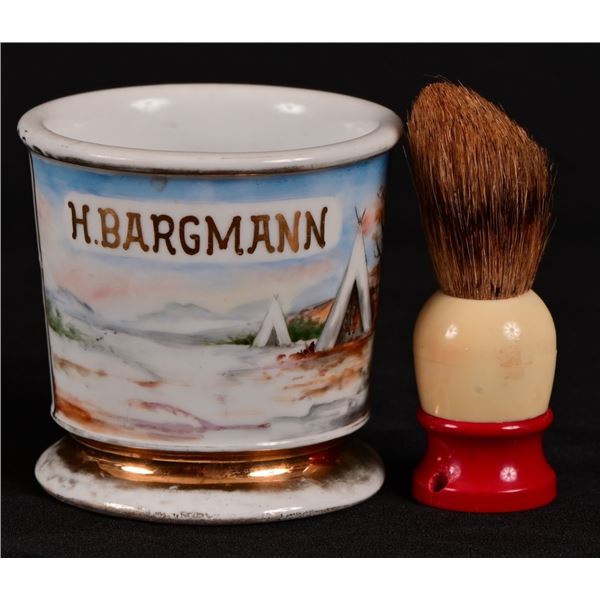 Antique Shaving Mug With Brush