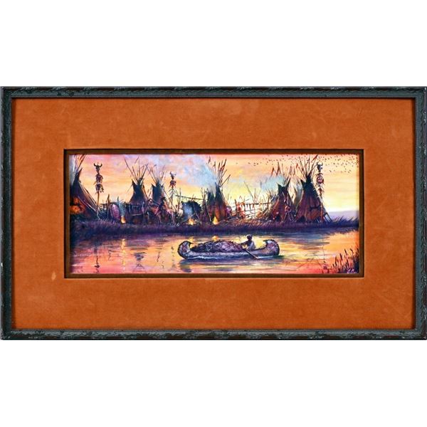 "Medicine Trail" Guy Deel Framed Illustration