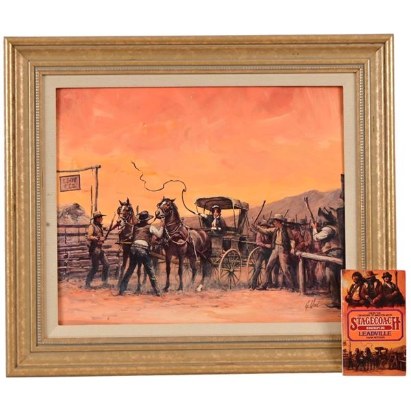 Stagecoach Station Leadville Guy Deel Illustration