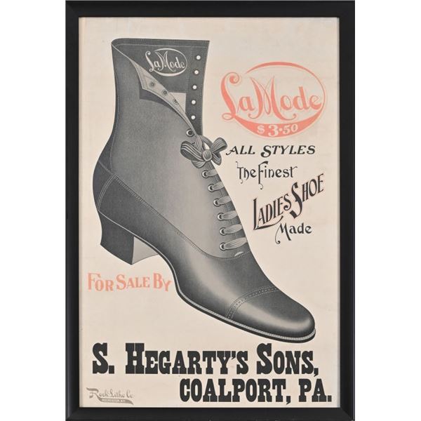 Very Large La Mode Shoes Paper Advertisement