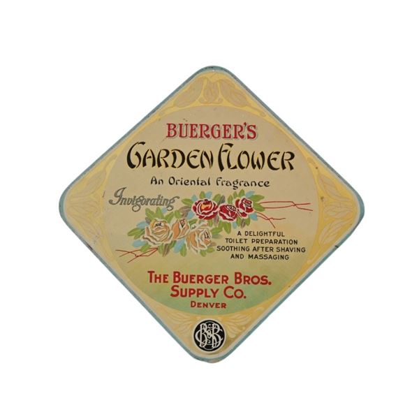 Buerger's Garden Flower Tin Advertising Sign
