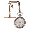 Image 1 : Remontoir Cylindre Pocket Watch with Watch Chain