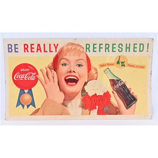 Coca-Cola Vintage Cardboard Winter Sign