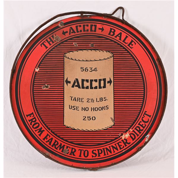 Acco Bale Porcelain Advertising Sign