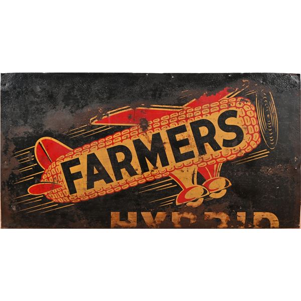 Farmers Metal Sign (Fire Damage)