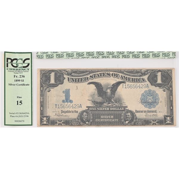 1899 $1 Silver Certificate PCCS 15 Fine