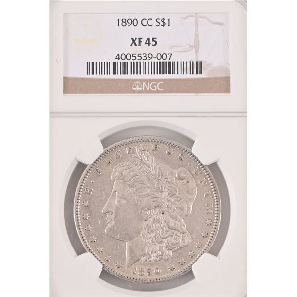 1890 Carson City Morgan Silver Dollar NGC XF45