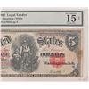 Image 4 : 1907 $5 Bill PMG 15 Choice Fine