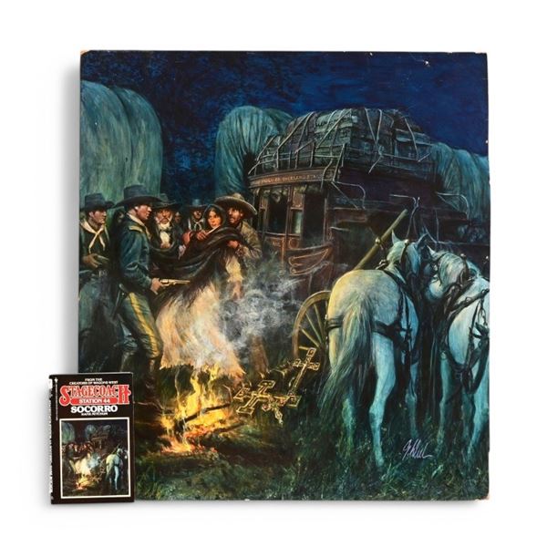 "Stagecoach Station Socorro" Guy Deel Painting