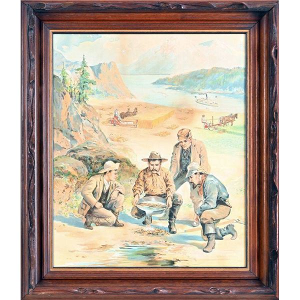 McCormick Deering Machinery Gold Rush Paper Sign