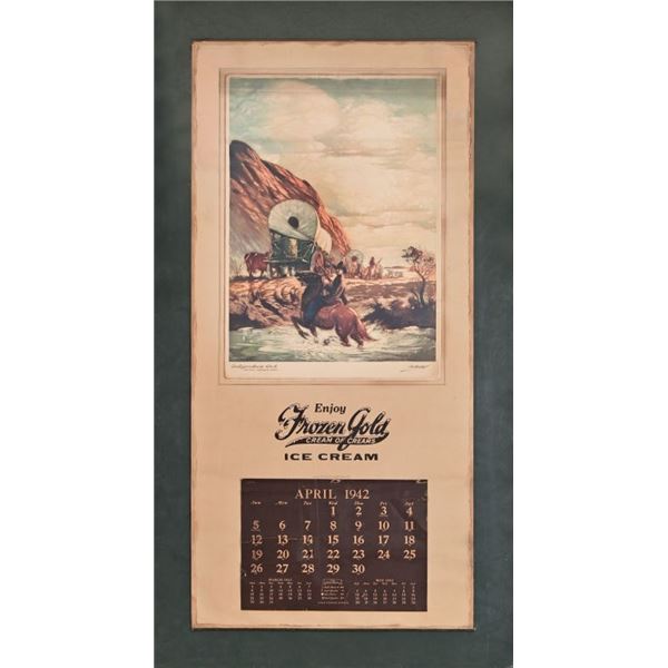 1942 Frozen Gold Ice Cream Calendar
