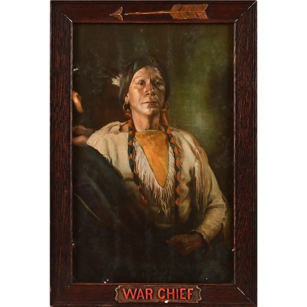 War Chief Lithograph in Original Frame