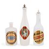 Image 2 : Three Assorted Milk Glass Barber Bottles