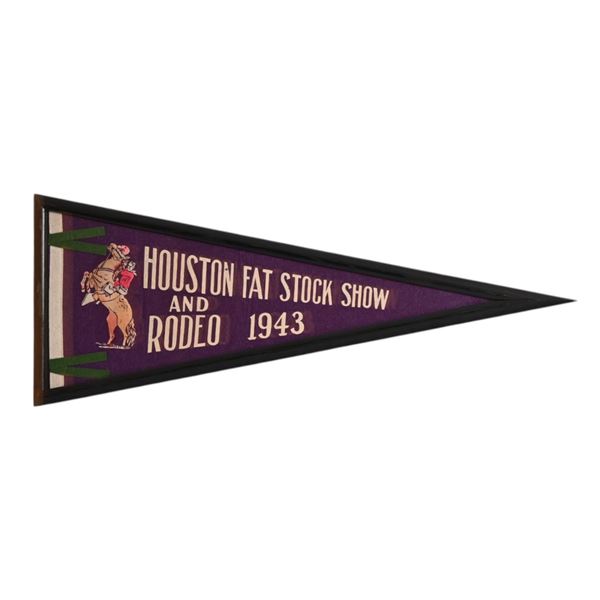 Houston Stock Show & Rodeo 1934 Souvenir Pennant
