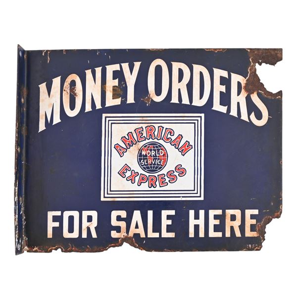 American Express Porcelain Flange Sign