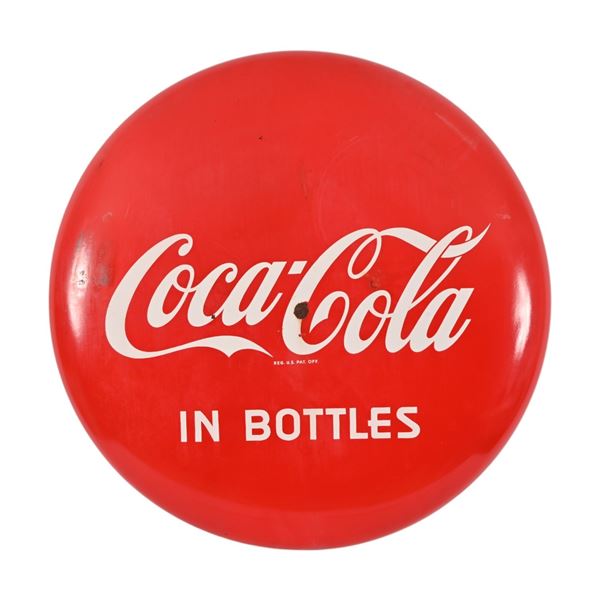 Coca-Cola Large 36" Porcelain Button Sign