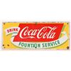 Image 1 : Coca-Cola "Fountain Service" Porcelain Sign