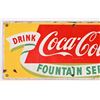 Image 2 : Coca-Cola "Fountain Service" Porcelain Sign