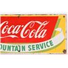 Image 3 : Coca-Cola "Fountain Service" Porcelain Sign
