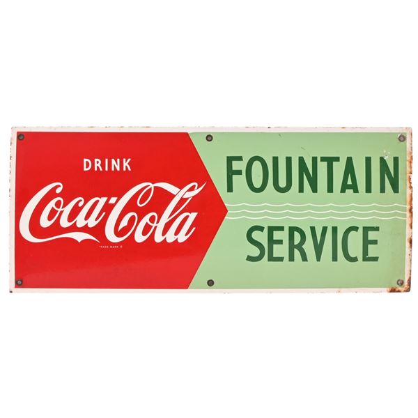 Coca-Cola "Fountain Service" Porcelain Sign