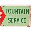 Image 2 : Coca-Cola "Fountain Service" Porcelain Sign