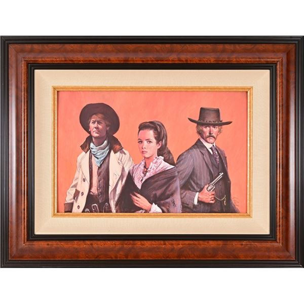 Guy Deel Original Trio of Westerners Illustration