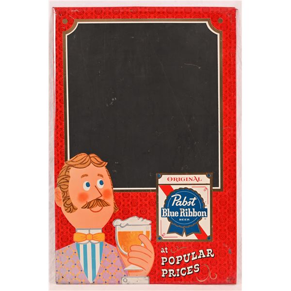 Pabst Blue Ribbon Tin Chalkboard Menu Sign
