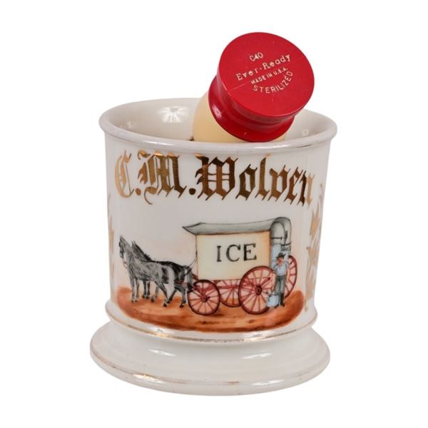 Antique Occupational Shaving Mug & Brush