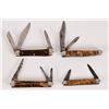 Image 2 : Collection of (4) Stag Handle Jack Knives