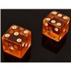 Image 2 : Pair of Large 1 1/2" Translucent Amber Dice