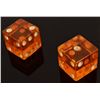 Image 3 : Pair of Large 1 1/2" Translucent Amber Dice