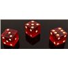 Image 2 : Three Oversize 1-1/2" Translucent Red Dice
